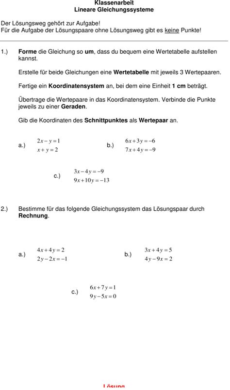 klassenarbeiten gymnasium klasse 9